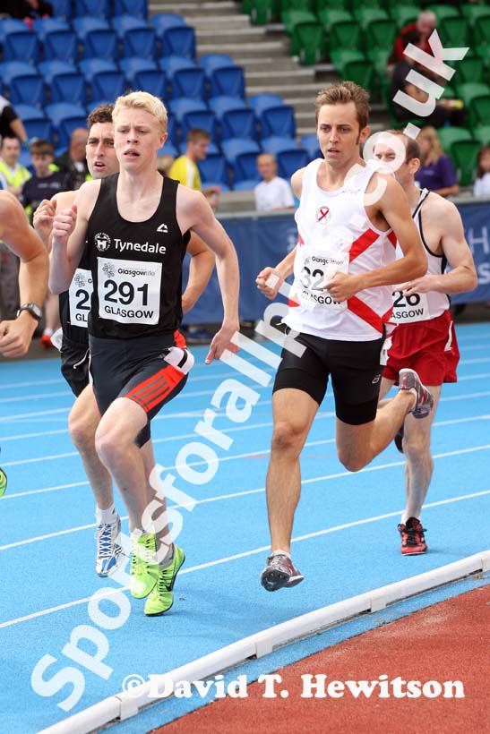 Jonny Currie 800 metres at the Scottish Championships, Scotstoun  Stadium, Glasgow.